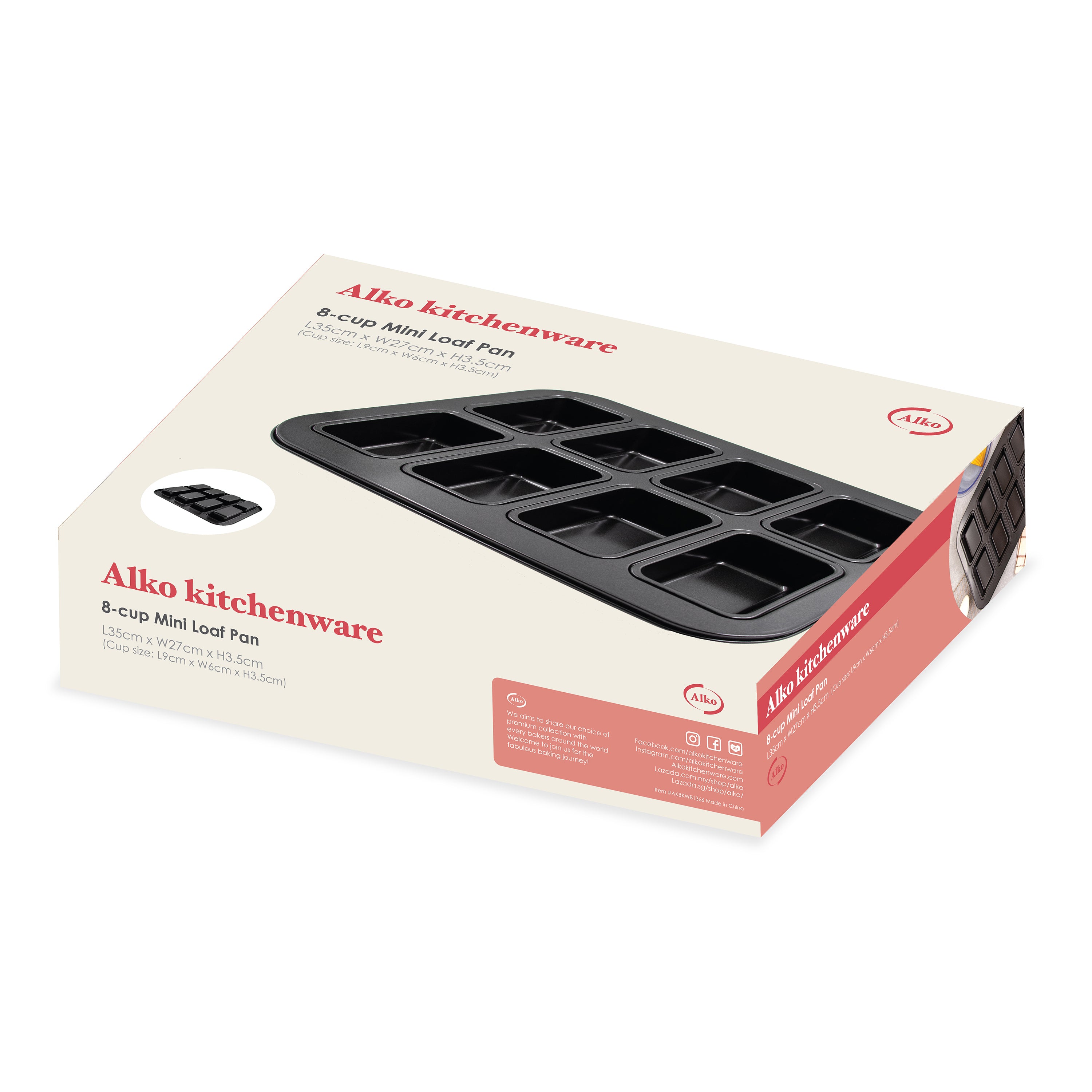 ALKO 8-cup Mini loaf pan